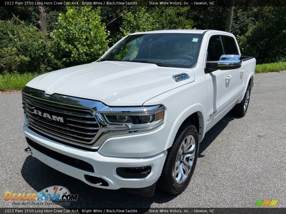 2023 Ram 1500 Long Horn Crew Cab 4x4 Bright White / Black/New Saddle Photo #2