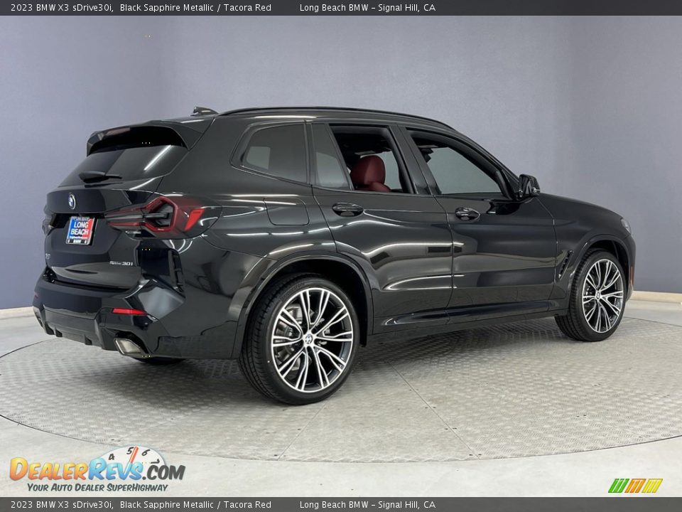 2023 BMW X3 sDrive30i Black Sapphire Metallic / Tacora Red Photo #3