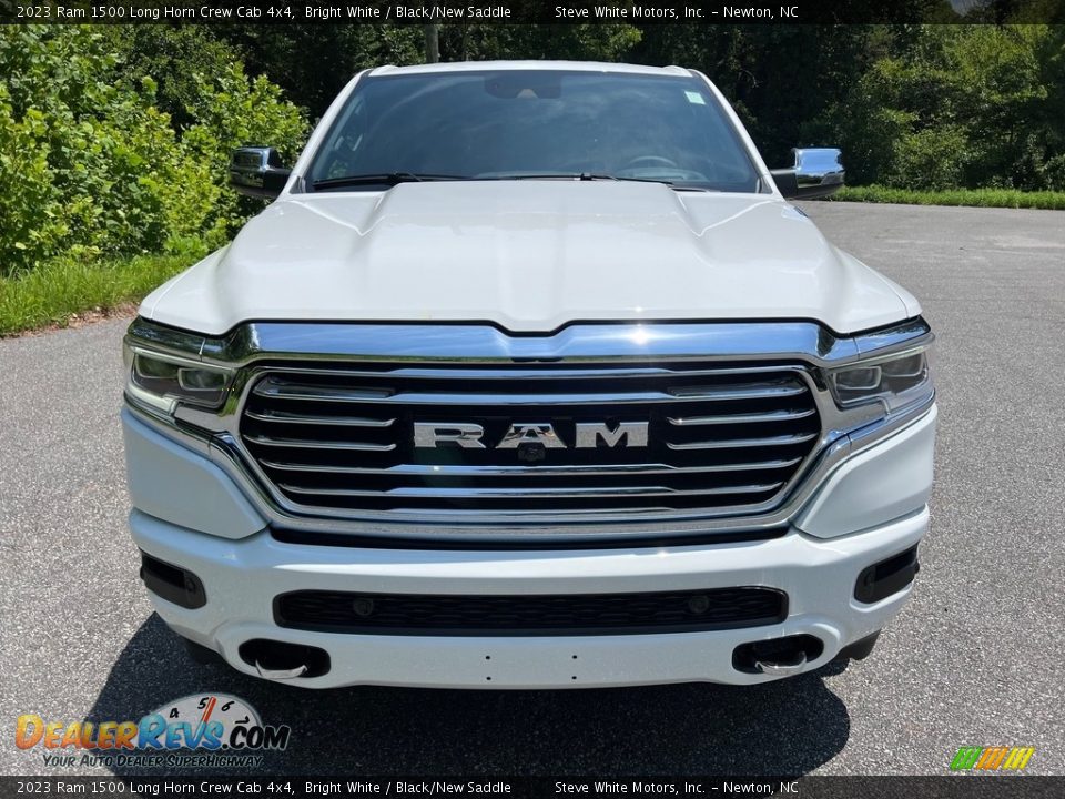 2023 Ram 1500 Long Horn Crew Cab 4x4 Bright White / Black/New Saddle Photo #3