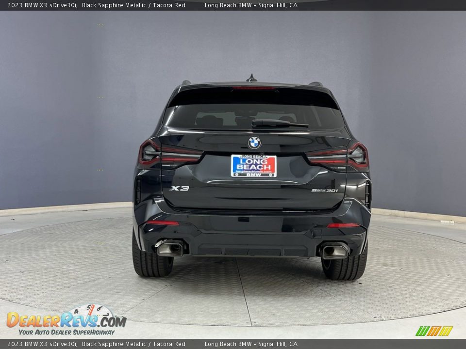 2023 BMW X3 sDrive30i Black Sapphire Metallic / Tacora Red Photo #4