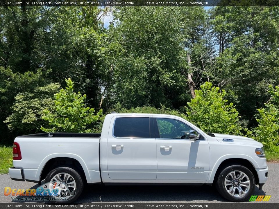 Bright White 2023 Ram 1500 Long Horn Crew Cab 4x4 Photo #5