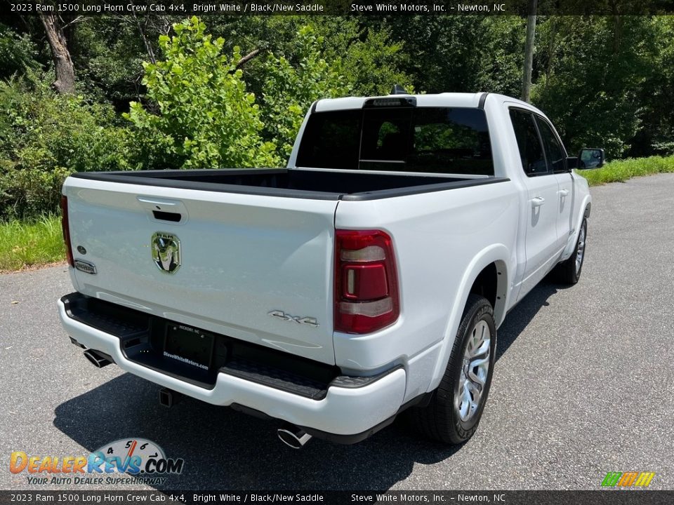 2023 Ram 1500 Long Horn Crew Cab 4x4 Bright White / Black/New Saddle Photo #6