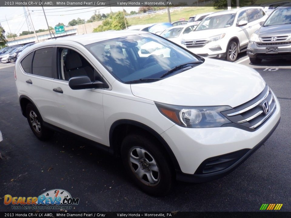 2013 Honda CR-V LX AWD White Diamond Pearl / Gray Photo #5