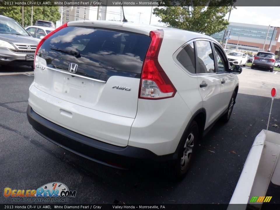 2013 Honda CR-V LX AWD White Diamond Pearl / Gray Photo #6