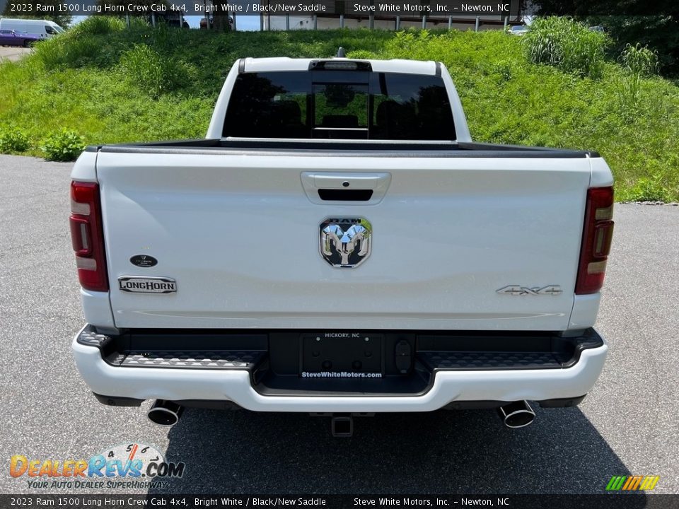 2023 Ram 1500 Long Horn Crew Cab 4x4 Bright White / Black/New Saddle Photo #7