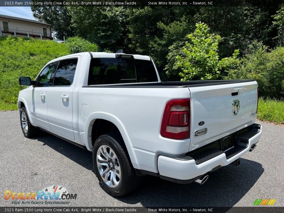 2023 Ram 1500 Long Horn Crew Cab 4x4 Bright White / Black/New Saddle Photo #9