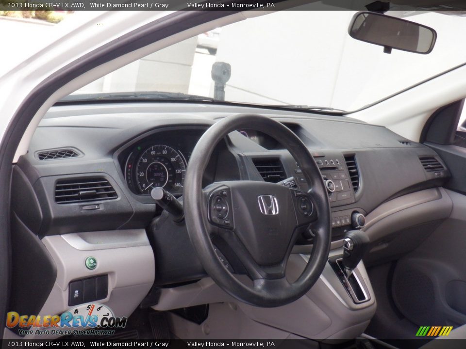 2013 Honda CR-V LX AWD White Diamond Pearl / Gray Photo #10