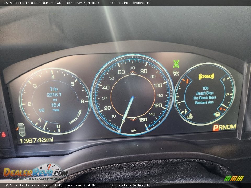 2015 Cadillac Escalade Platinum 4WD Gauges Photo #13