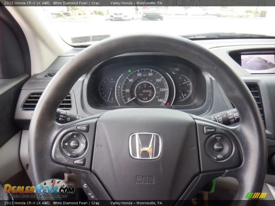 2013 Honda CR-V LX AWD White Diamond Pearl / Gray Photo #17