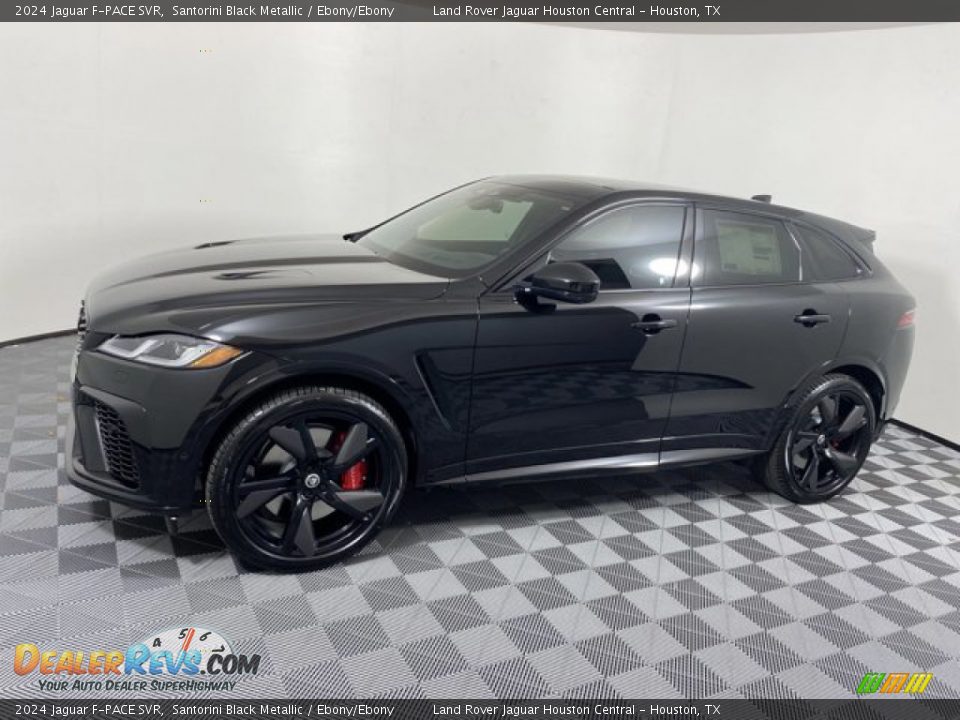 2024 Jaguar F-PACE SVR Santorini Black Metallic / Ebony/Ebony Photo #6