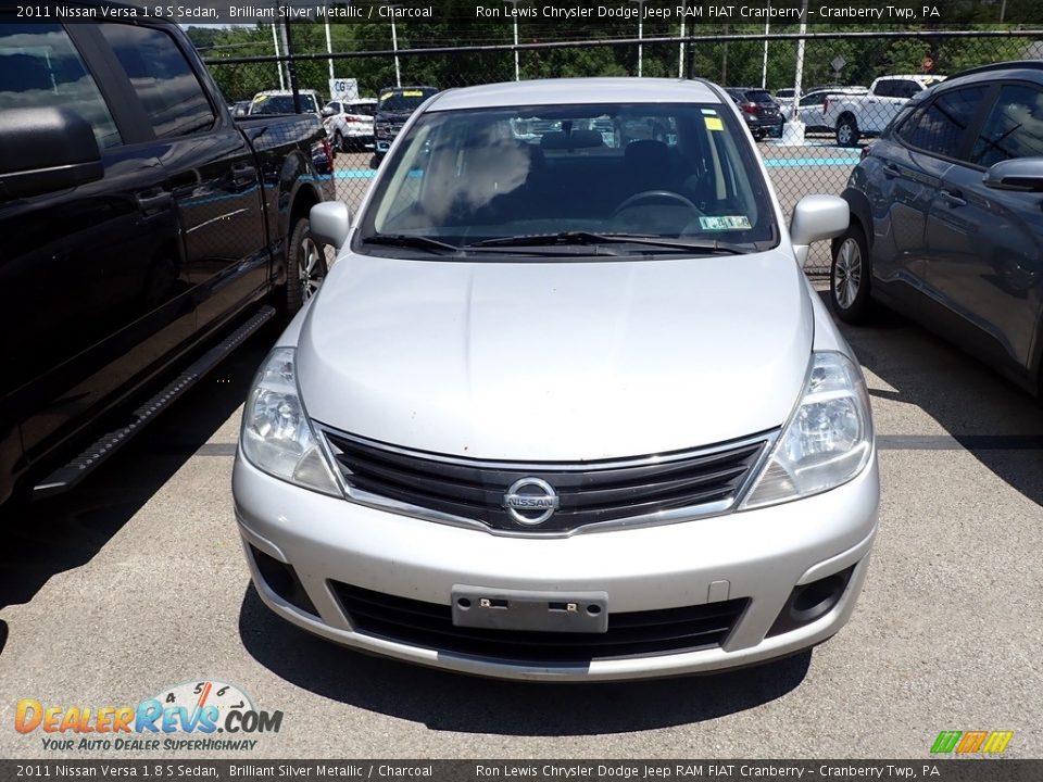 2011 Nissan Versa 1.8 S Sedan Brilliant Silver Metallic / Charcoal Photo #3