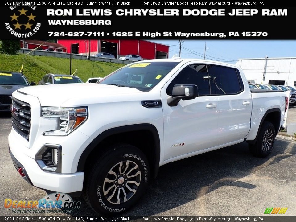 2021 GMC Sierra 1500 AT4 Crew Cab 4WD Summit White / Jet Black Photo #1