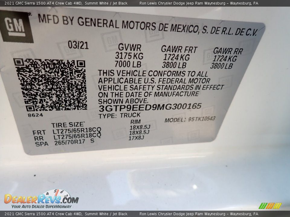 2021 GMC Sierra 1500 AT4 Crew Cab 4WD Summit White / Jet Black Photo #15