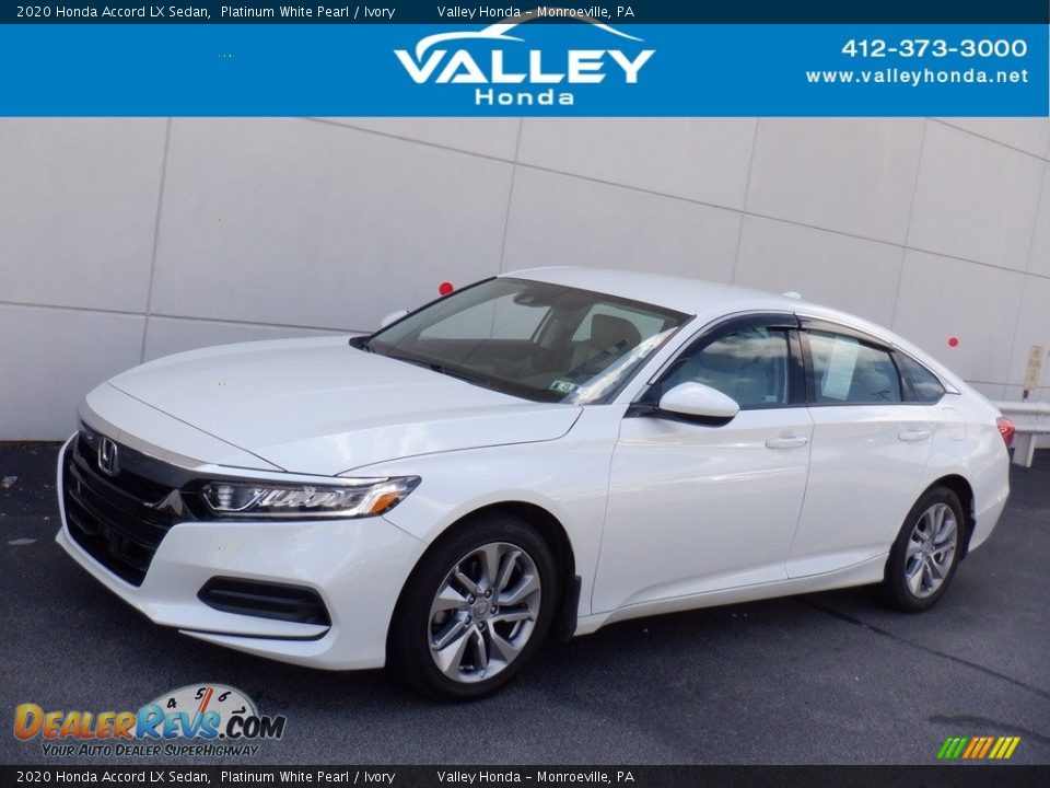 2020 Honda Accord LX Sedan Platinum White Pearl / Ivory Photo #1