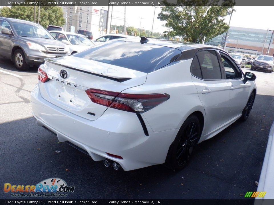 2022 Toyota Camry XSE Wind Chill Pearl / Cockpit Red Photo #7