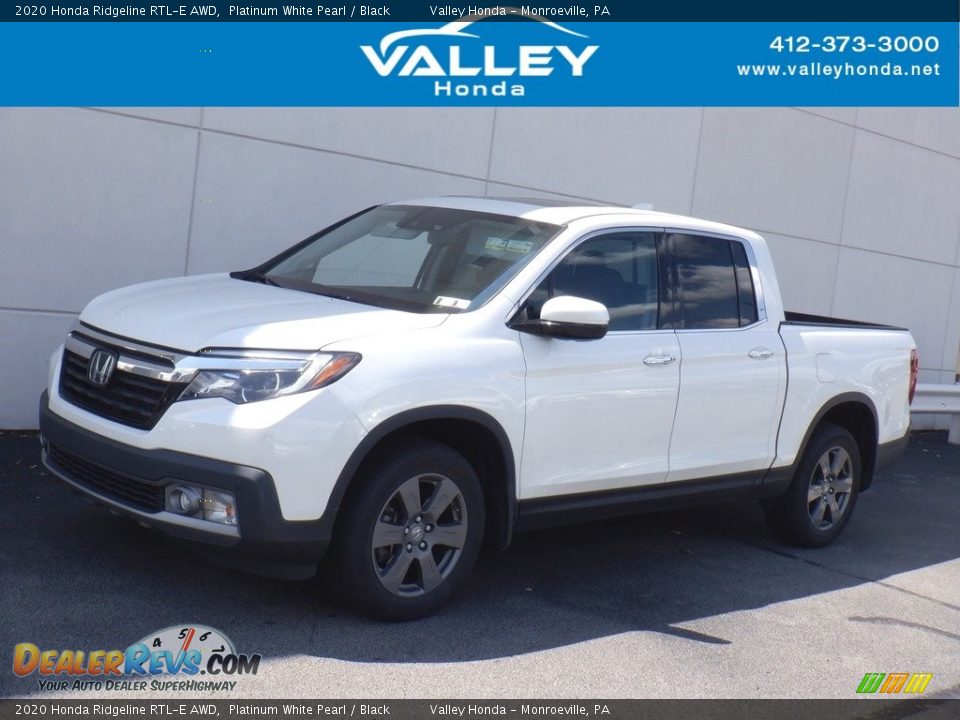 2020 Honda Ridgeline RTL-E AWD Platinum White Pearl / Black Photo #1