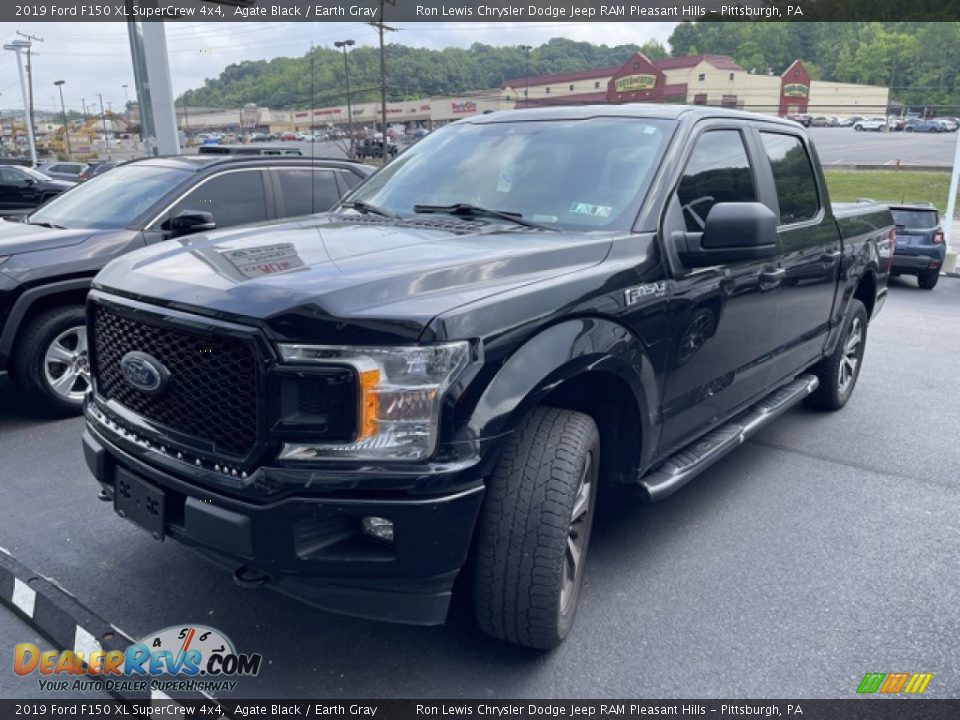 2019 Ford F150 XL SuperCrew 4x4 Agate Black / Earth Gray Photo #1