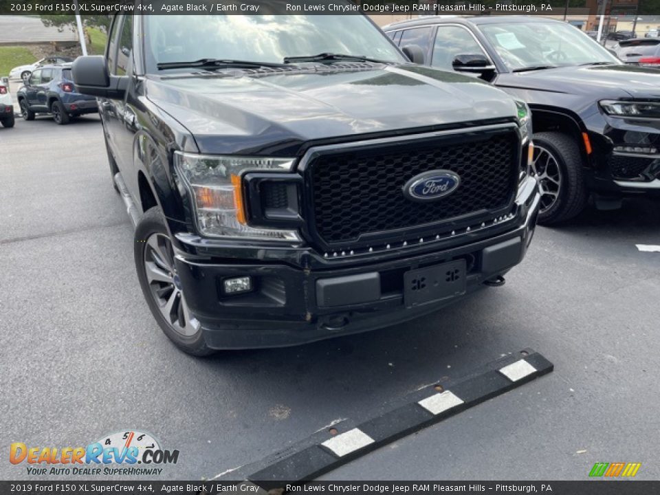 2019 Ford F150 XL SuperCrew 4x4 Agate Black / Earth Gray Photo #3