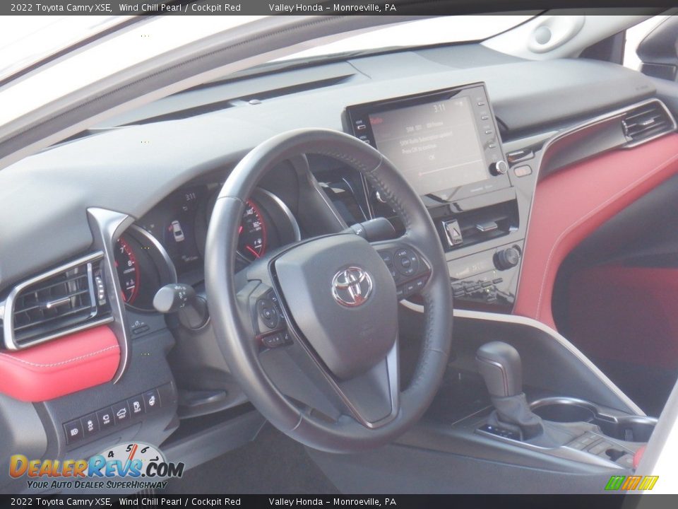 2022 Toyota Camry XSE Wind Chill Pearl / Cockpit Red Photo #14
