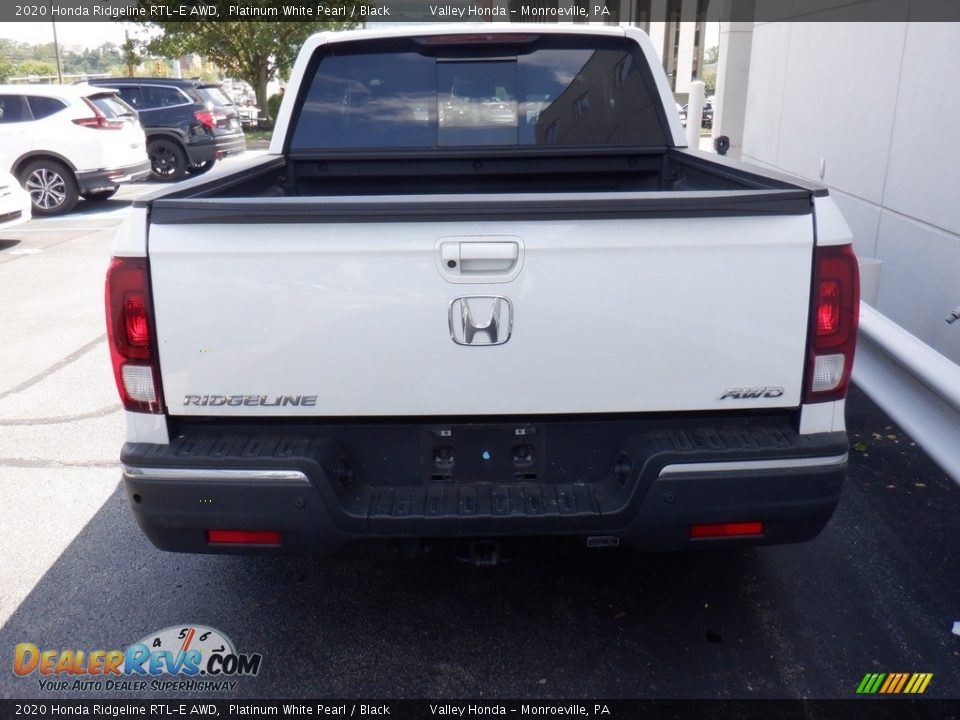 2020 Honda Ridgeline RTL-E AWD Platinum White Pearl / Black Photo #6