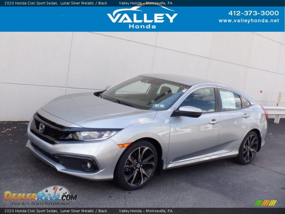 2020 Honda Civic Sport Sedan Lunar Silver Metallic / Black Photo #1