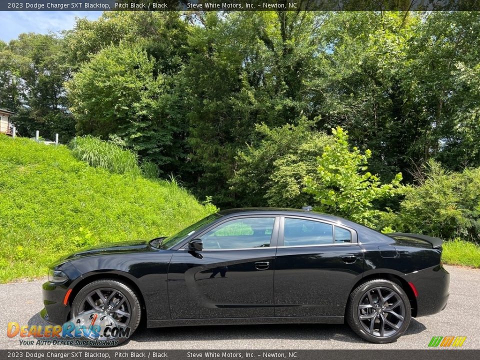 Pitch Black 2023 Dodge Charger SXT Blacktop Photo #1