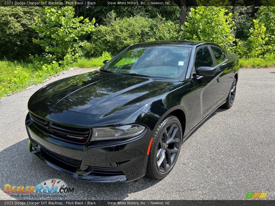 2023 Dodge Charger SXT Blacktop Pitch Black / Black Photo #2