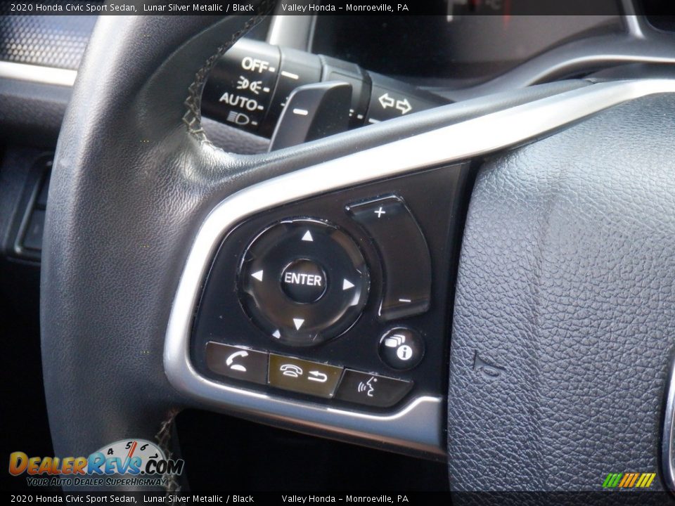 2020 Honda Civic Sport Sedan Lunar Silver Metallic / Black Photo #21