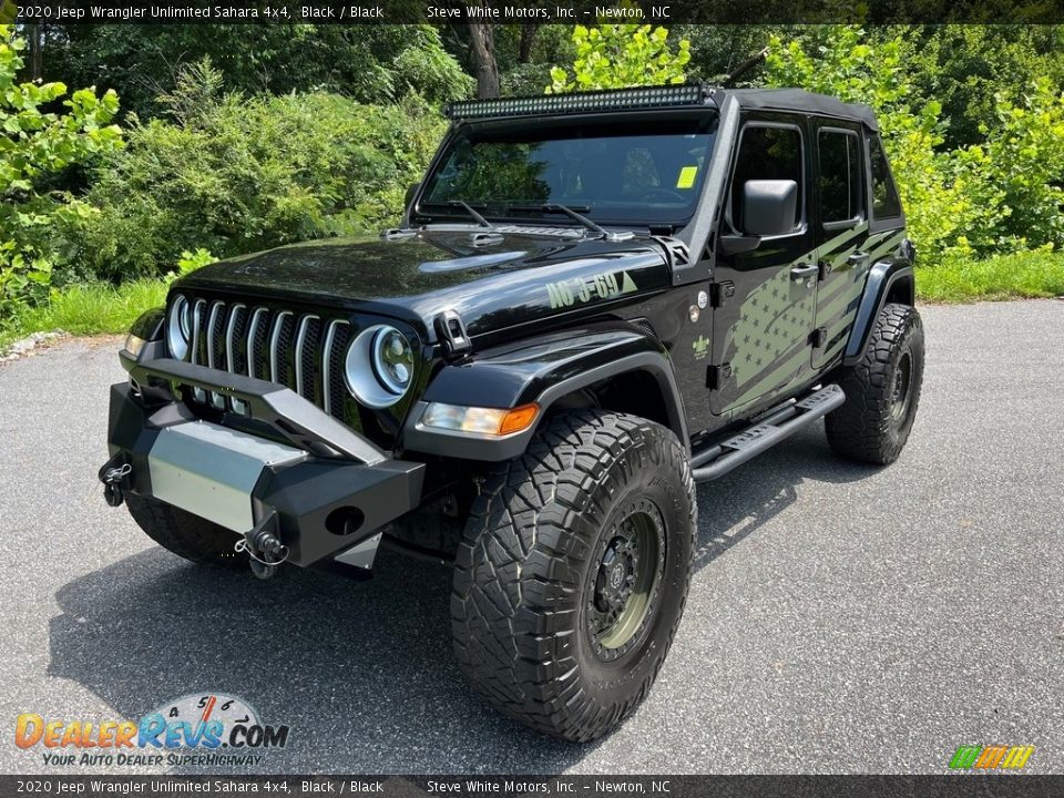 2020 Jeep Wrangler Unlimited Sahara 4x4 Black / Black Photo #2