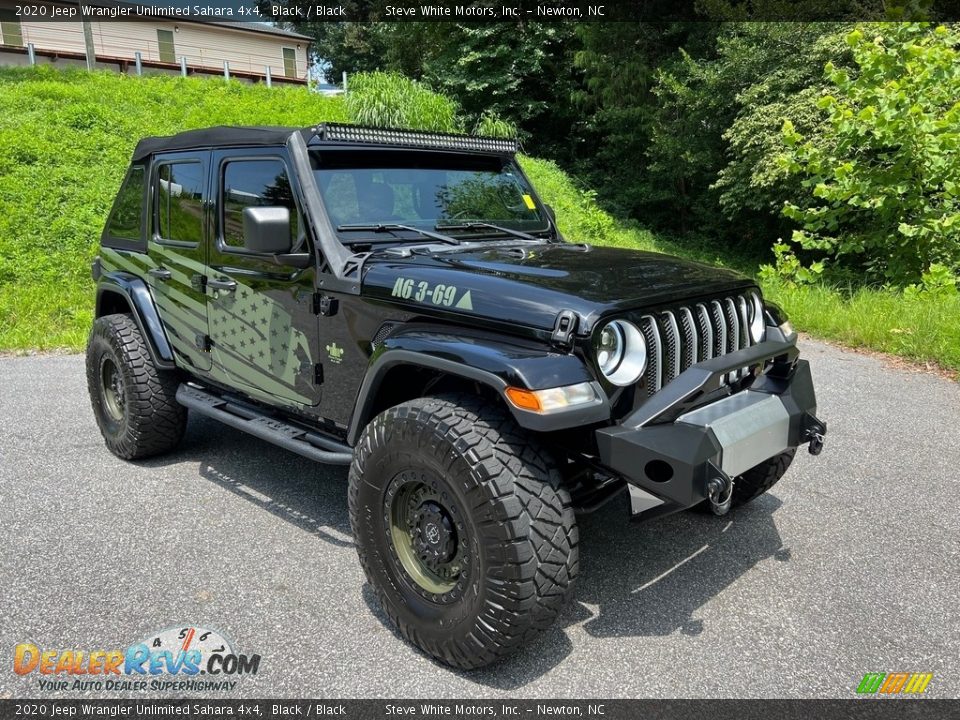 2020 Jeep Wrangler Unlimited Sahara 4x4 Black / Black Photo #4