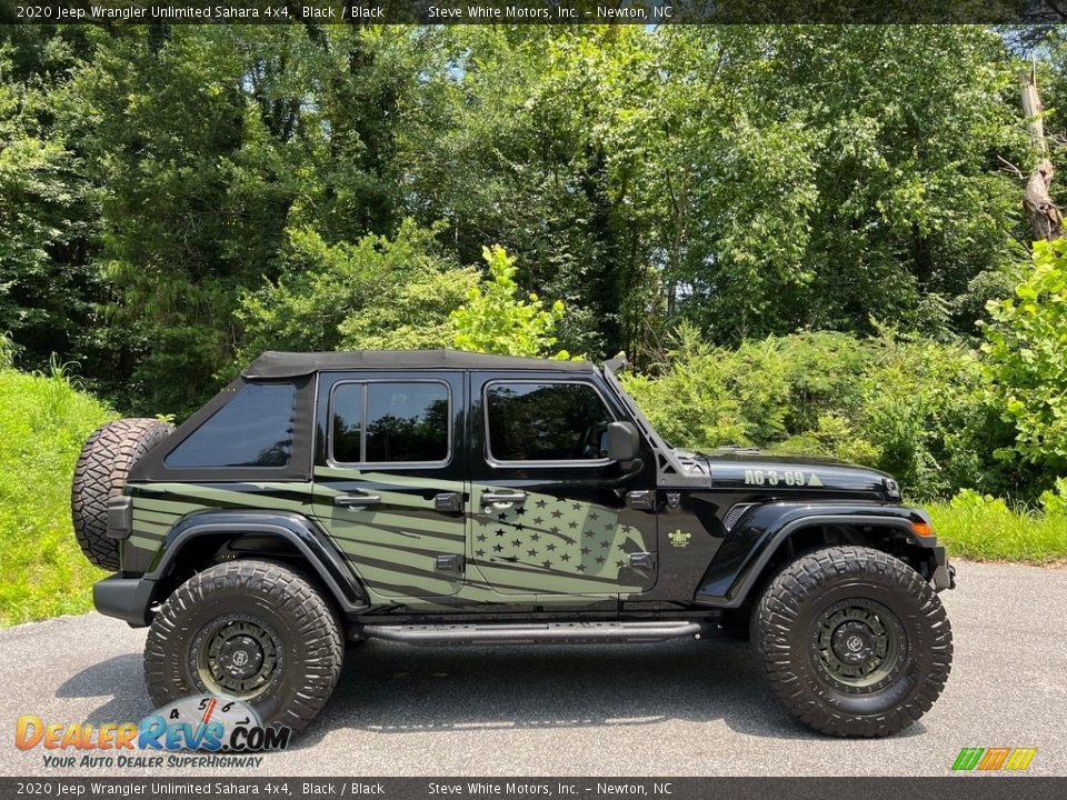 2020 Jeep Wrangler Unlimited Sahara 4x4 Black / Black Photo #5