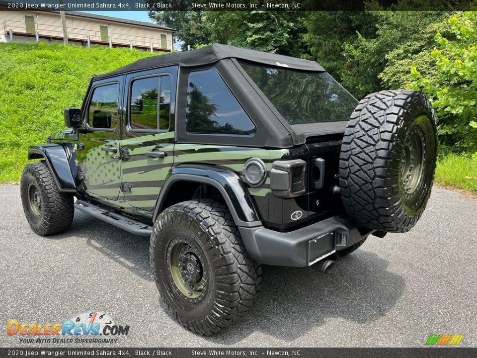 2020 Jeep Wrangler Unlimited Sahara 4x4 Black / Black Photo #8