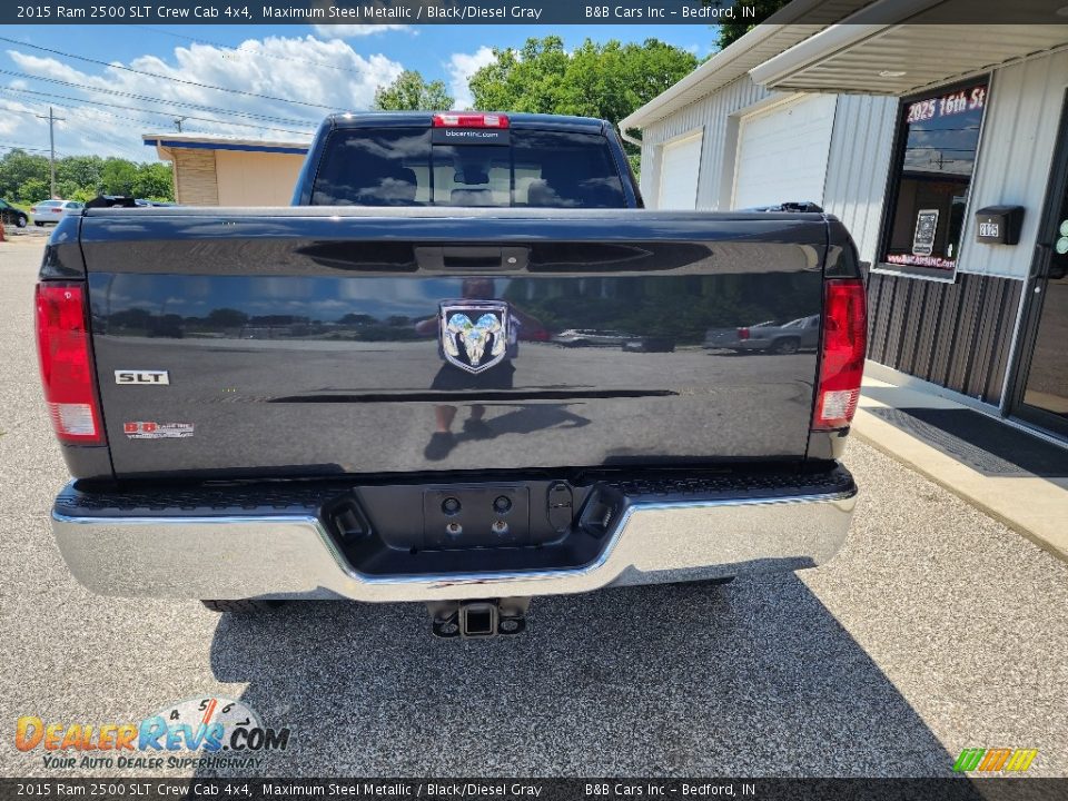 2015 Ram 2500 SLT Crew Cab 4x4 Maximum Steel Metallic / Black/Diesel Gray Photo #4