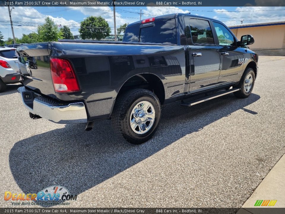 2015 Ram 2500 SLT Crew Cab 4x4 Maximum Steel Metallic / Black/Diesel Gray Photo #6