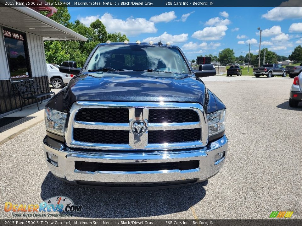 2015 Ram 2500 SLT Crew Cab 4x4 Maximum Steel Metallic / Black/Diesel Gray Photo #8