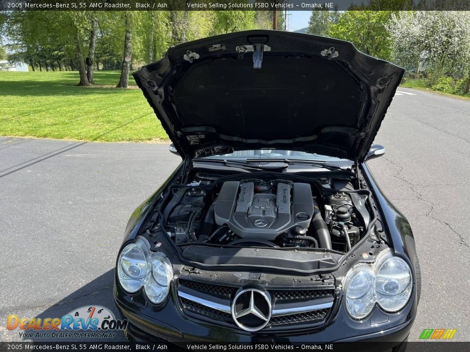 2005 Mercedes-Benz SL 55 AMG Roadster Black / Ash Photo #14