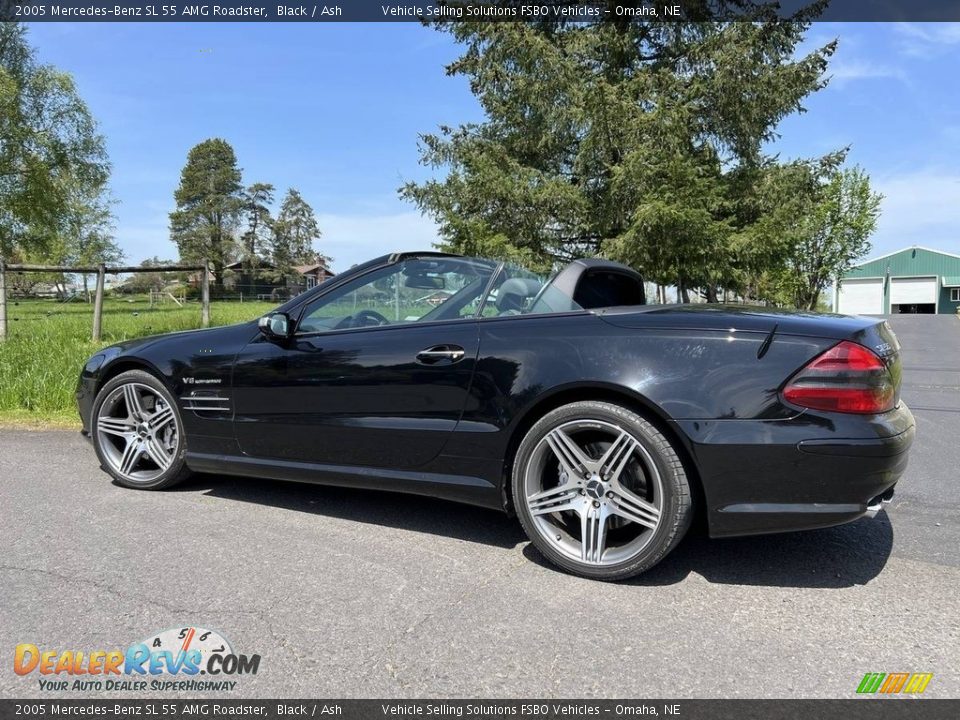 2005 Mercedes-Benz SL 55 AMG Roadster Black / Ash Photo #17