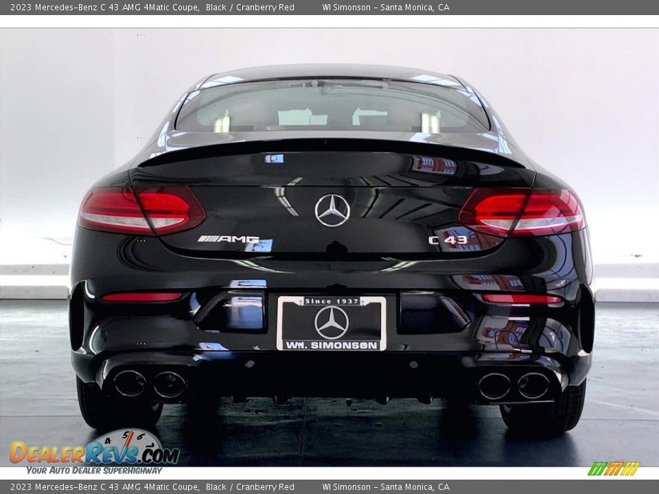 2023 Mercedes-Benz C 43 AMG 4Matic Coupe Black / Cranberry Red Photo #3