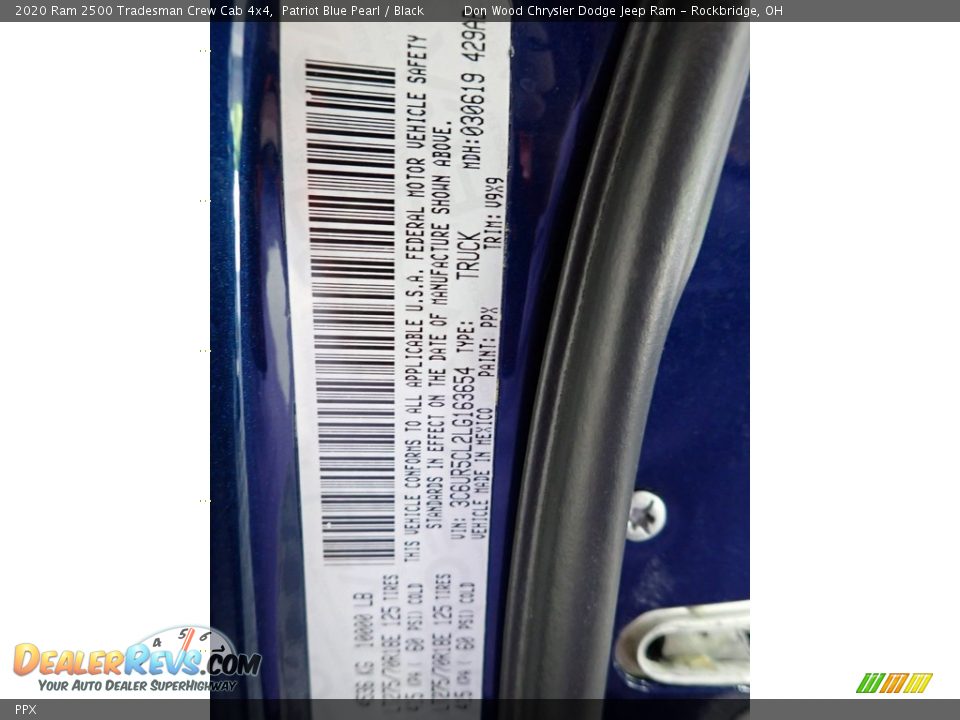 Ram Color Code PPX Patriot Blue Pearl