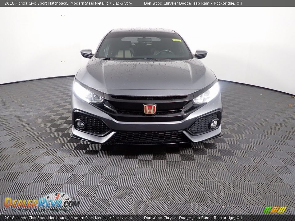 2018 Honda Civic Sport Hatchback Modern Steel Metallic / Black/Ivory Photo #4