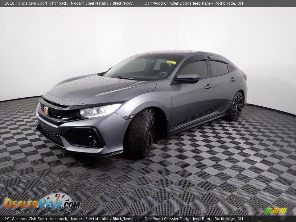 2018 Honda Civic Sport Hatchback Modern Steel Metallic / Black/Ivory Photo #5