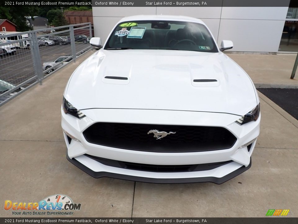 2021 Ford Mustang EcoBoost Premium Fastback Oxford White / Ebony Photo #2