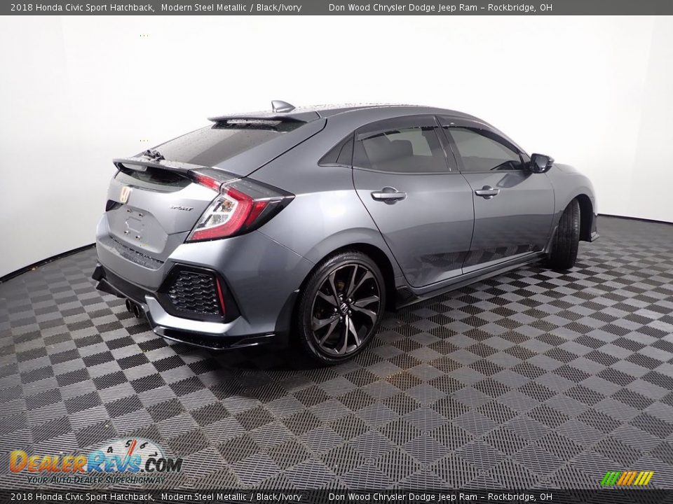 2018 Honda Civic Sport Hatchback Modern Steel Metallic / Black/Ivory Photo #10