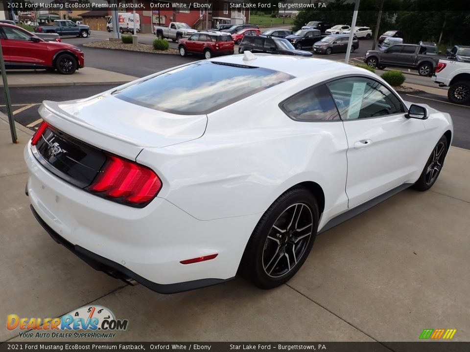 2021 Ford Mustang EcoBoost Premium Fastback Oxford White / Ebony Photo #4