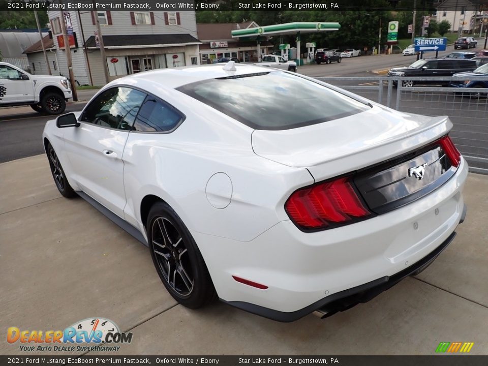 2021 Ford Mustang EcoBoost Premium Fastback Oxford White / Ebony Photo #6