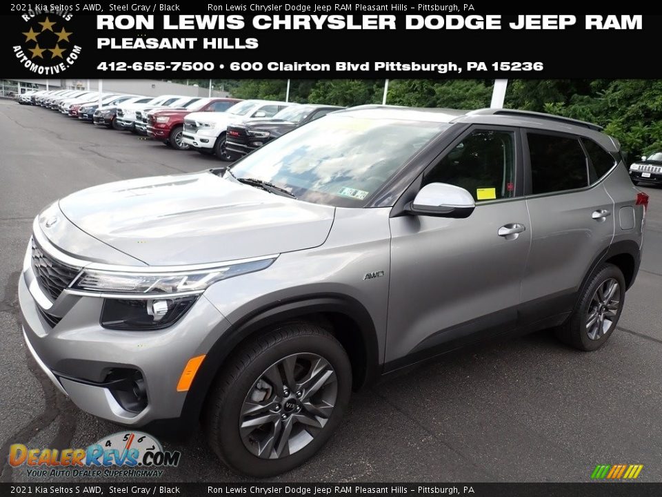 2021 Kia Seltos S AWD Steel Gray / Black Photo #1
