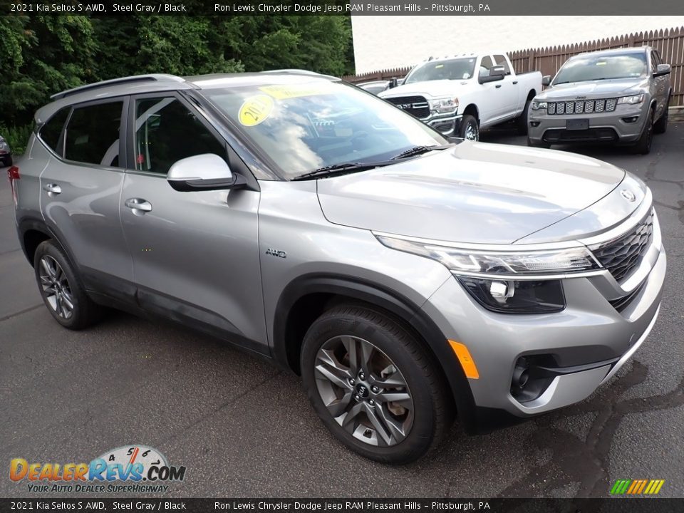 2021 Kia Seltos S AWD Steel Gray / Black Photo #8