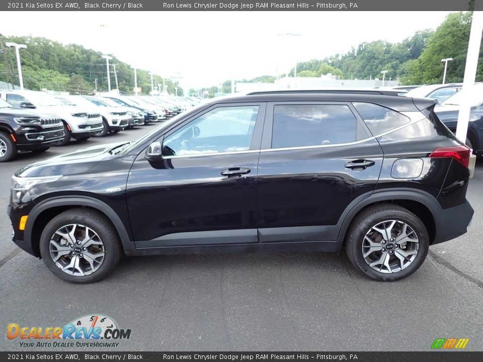 Black Cherry 2021 Kia Seltos EX AWD Photo #2