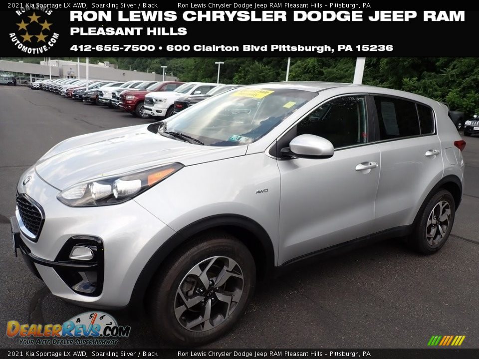 2021 Kia Sportage LX AWD Sparkling Silver / Black Photo #1