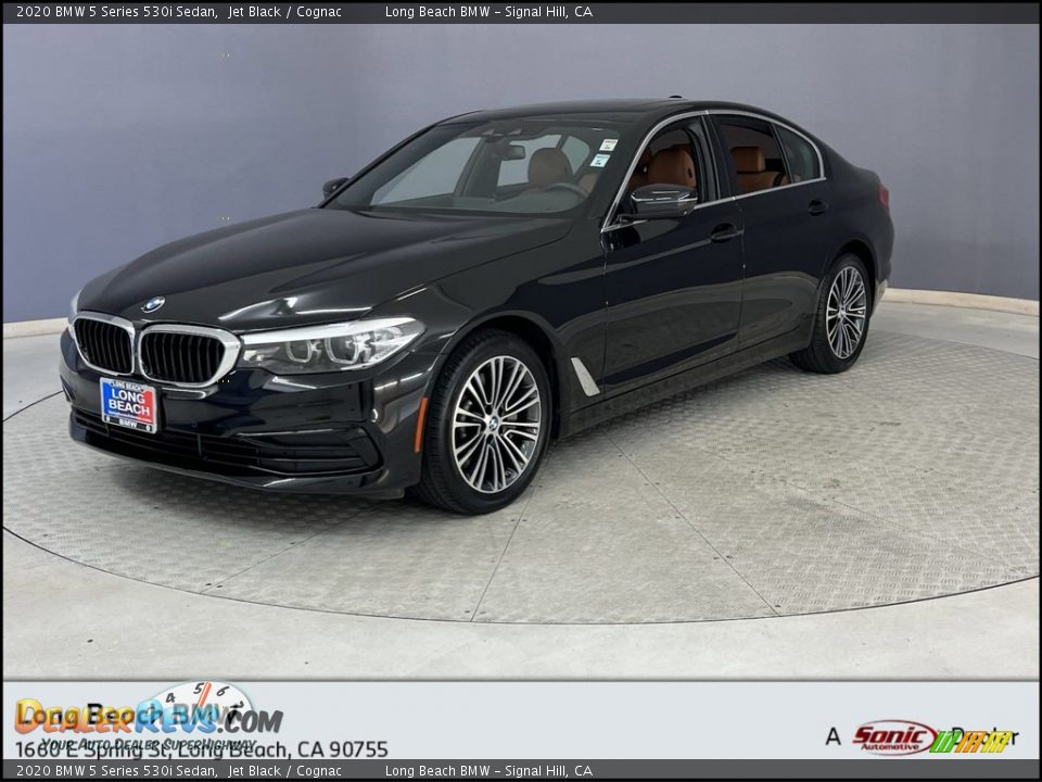 2020 BMW 5 Series 530i Sedan Jet Black / Cognac Photo #1